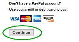PayPal pay without PayPal account
